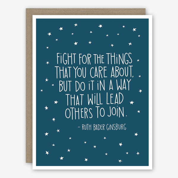 Apartment 2 Encouragement Card: Ruth Bader Ginsburg Fight for Things Quote