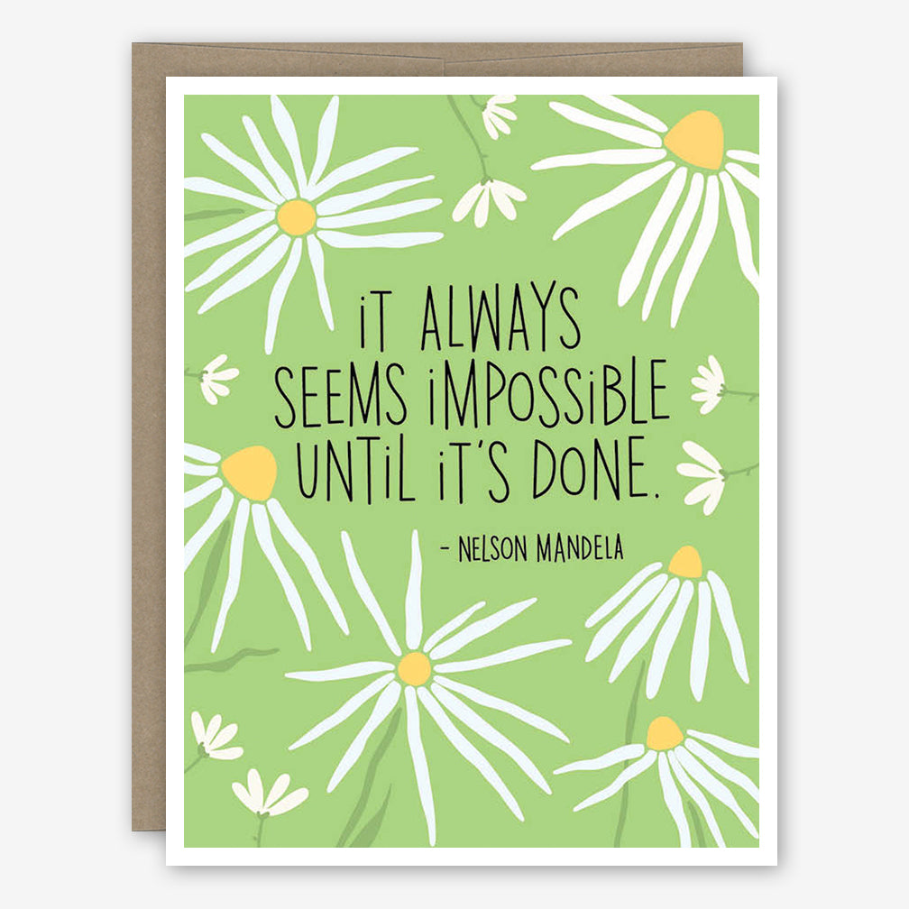 Apartment 2 Encouragement Card: Nelson Mandela Seems Impossible Quote