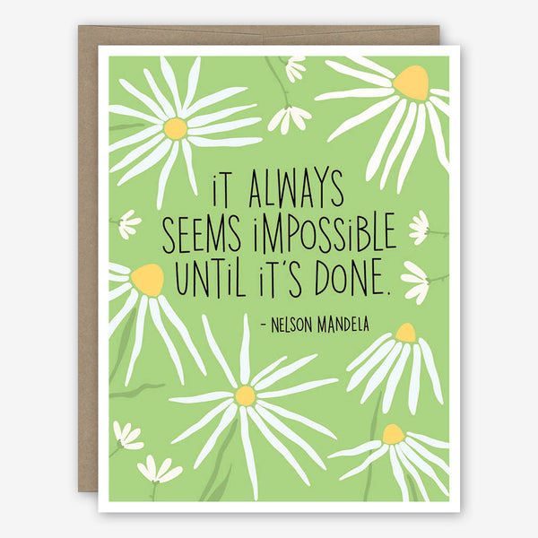 Apartment 2 Encouragement Card: Nelson Mandela Seems Impossible Quote