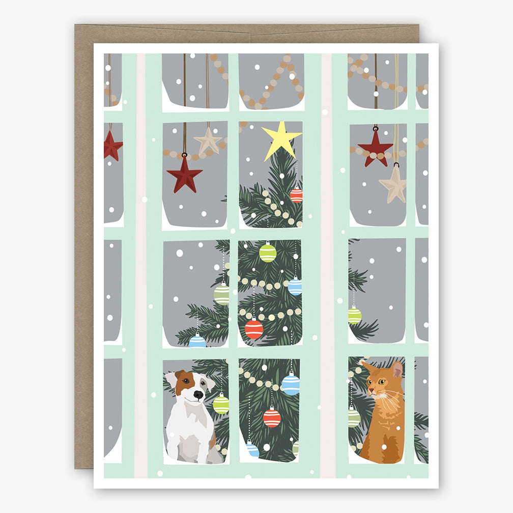 Apartment 2 Holiday Card: Holiday Pets in Window