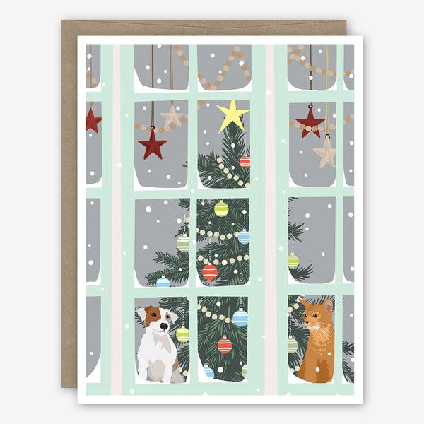 Apartment 2 Holiday Card: Holiday Pets in Window
