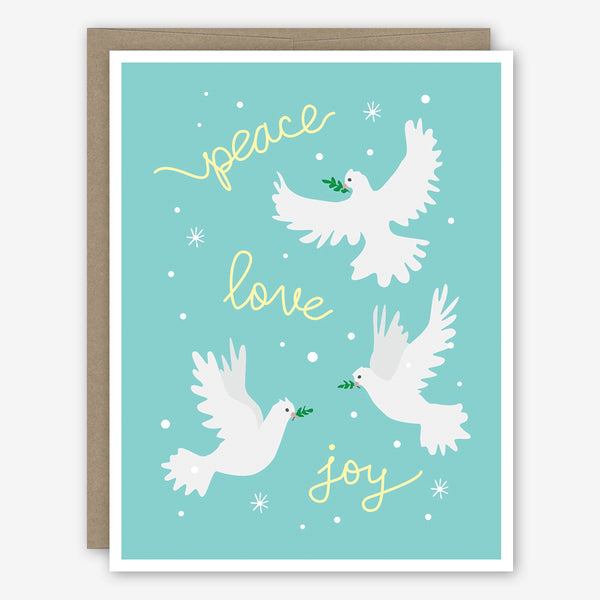 Apartment 2 Holiday Card: Peace Love Joy Three Doves
