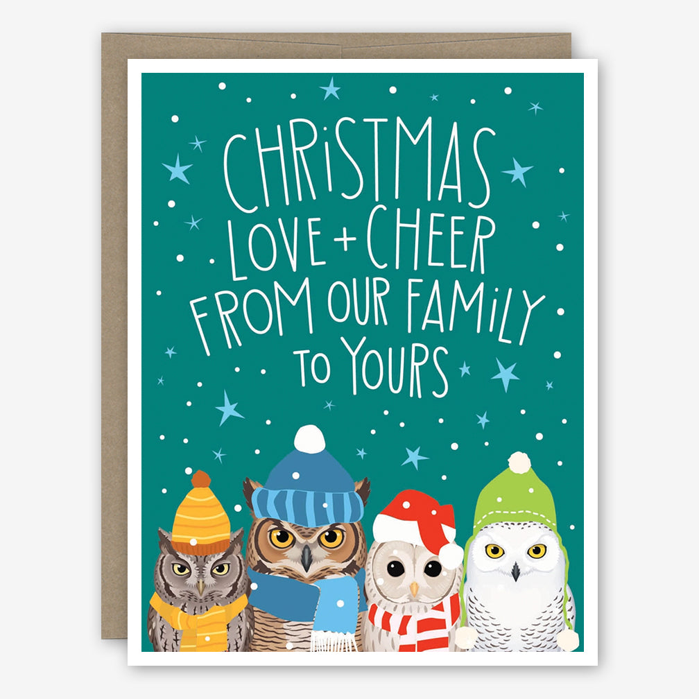 Apartment 2 Holiday Card: Family of Holiday Owls