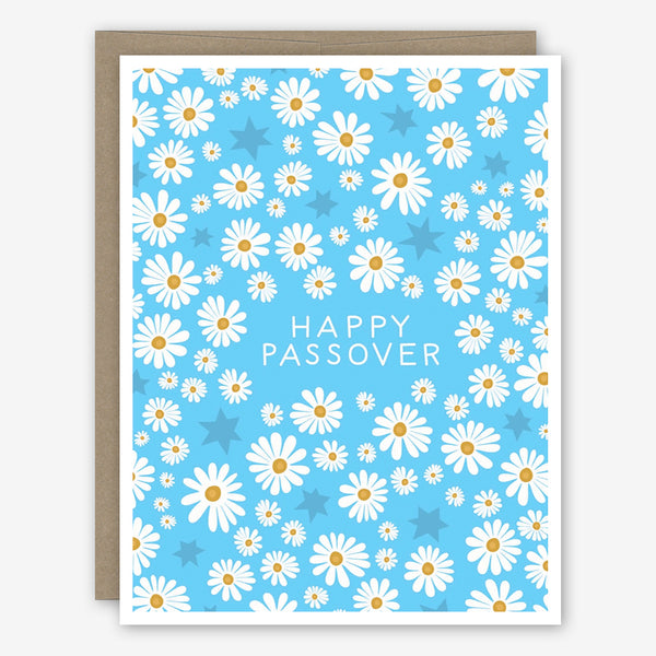 Apartment 2 Passover Card: White Daisies and Blue Stars
