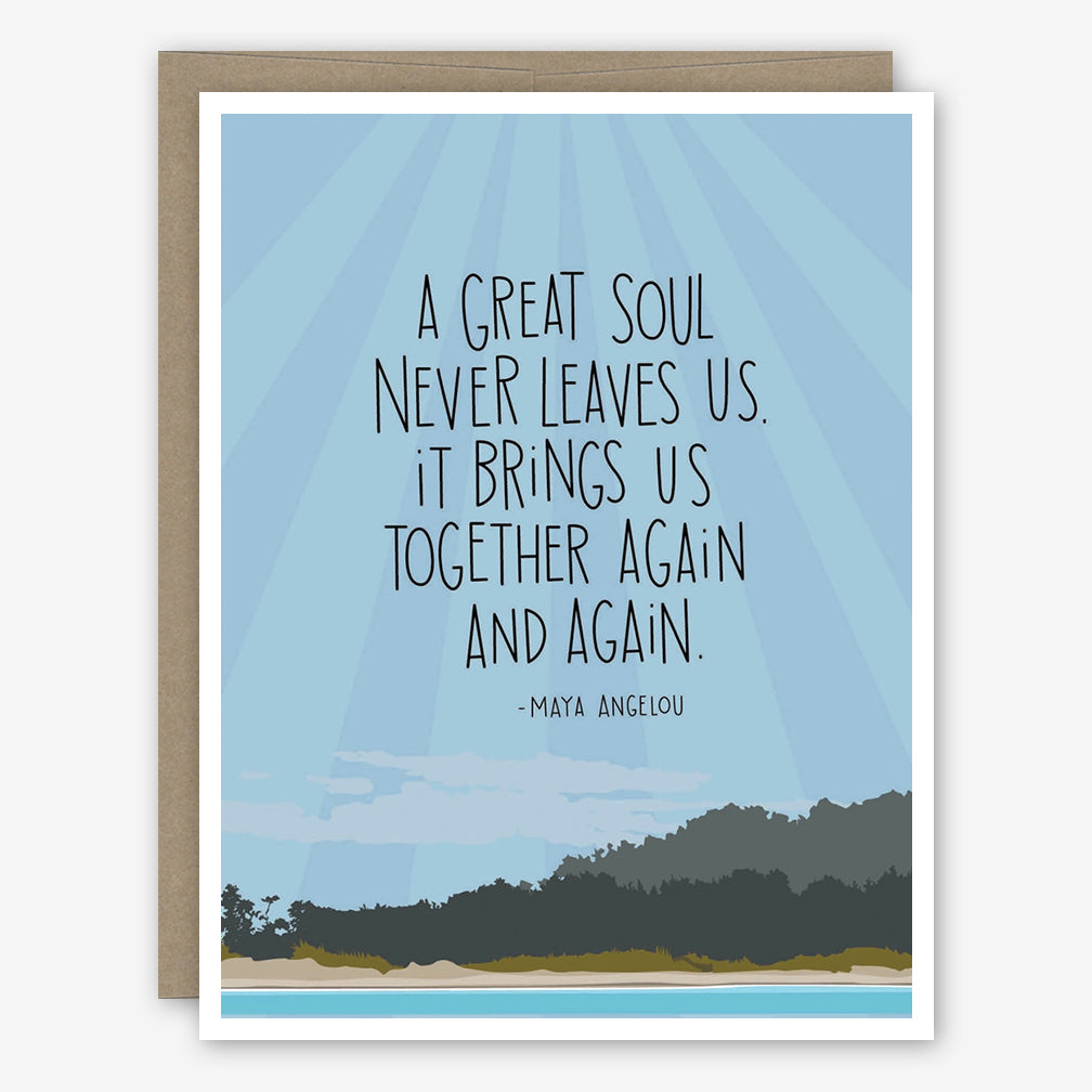 
Apartment 2 Sympathy Card: Maya Angelou Great Soul Quote
