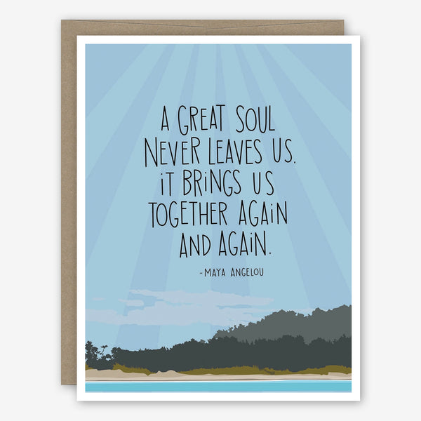 
Apartment 2 Sympathy Card: Maya Angelou Great Soul Quote
