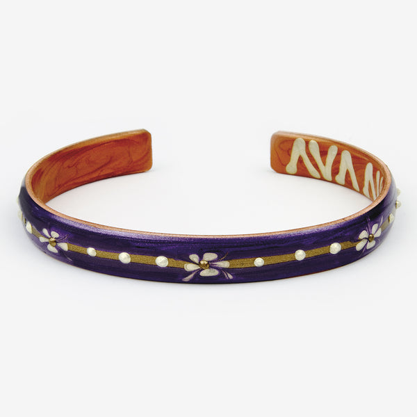 Ava Austin Studios: Narrow Flowers FaCuff: Dark Purple