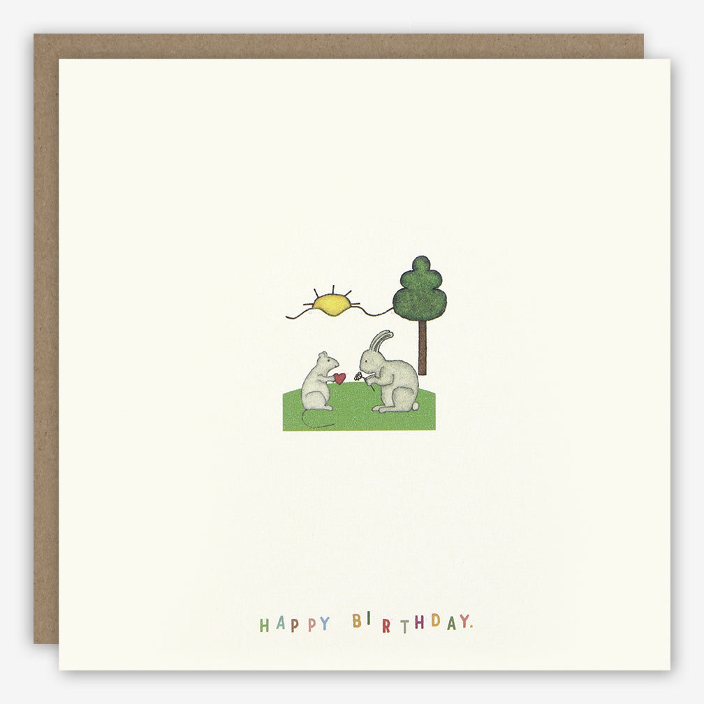 Beth Mueller: Birthday Card: Bunny & Mouse