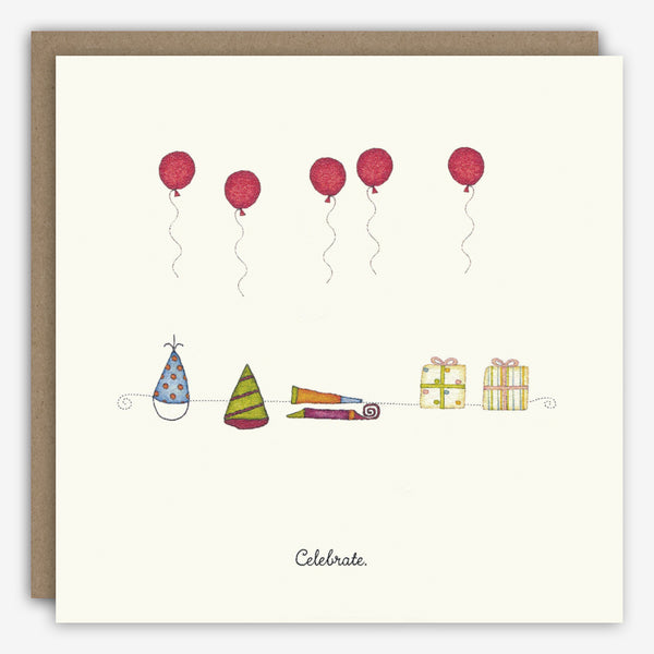 Beth Mueller: Birthday Card: Celebrate Balloons