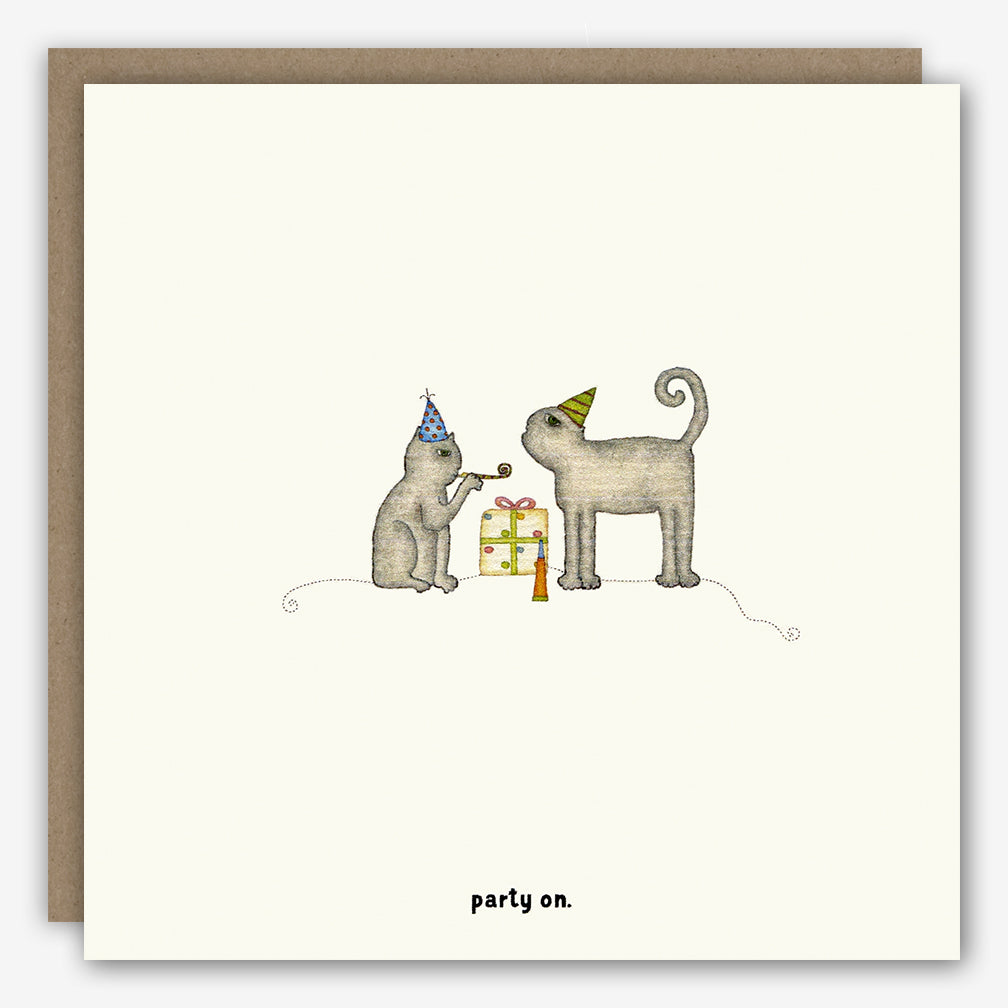 Beth Mueller: Birthday Card: Kitties Celebrating