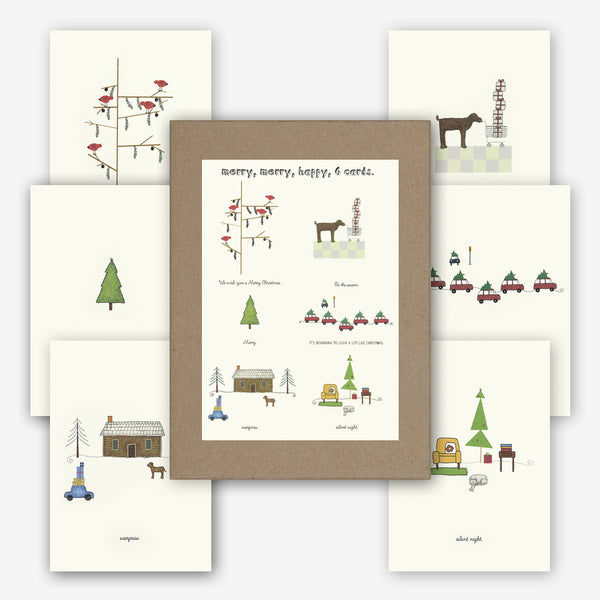 Beth Mueller: Box of Holiday Cards: Assorted, Set 5