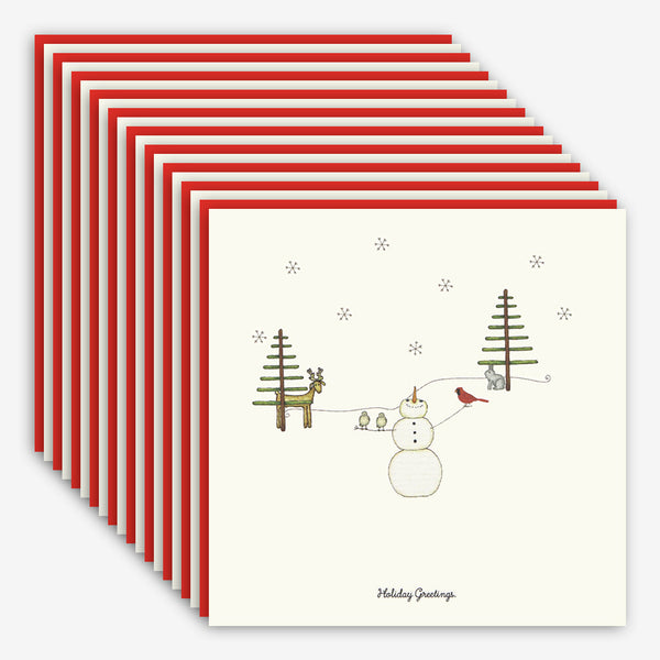 Beth Mueller: Box of Holiday Cards: Holiday Greetings Vermont Style