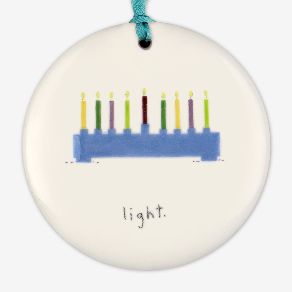 Beth Mueller: Ornament: light (menorah)