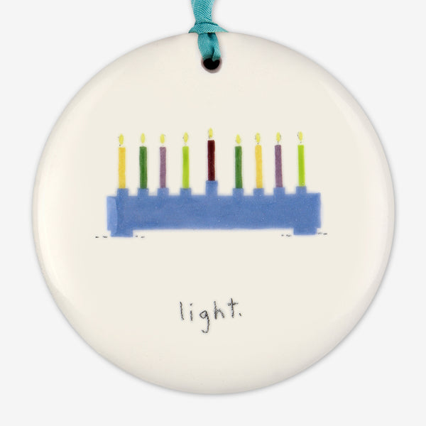 Beth Mueller: Ornament: light (menorah)