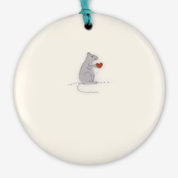 Beth Mueller: Ornament: mouse sends love