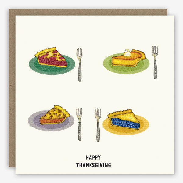 Beth Mueller: Holiday Card: Happy Thanksgiving, Let's Eat Pie