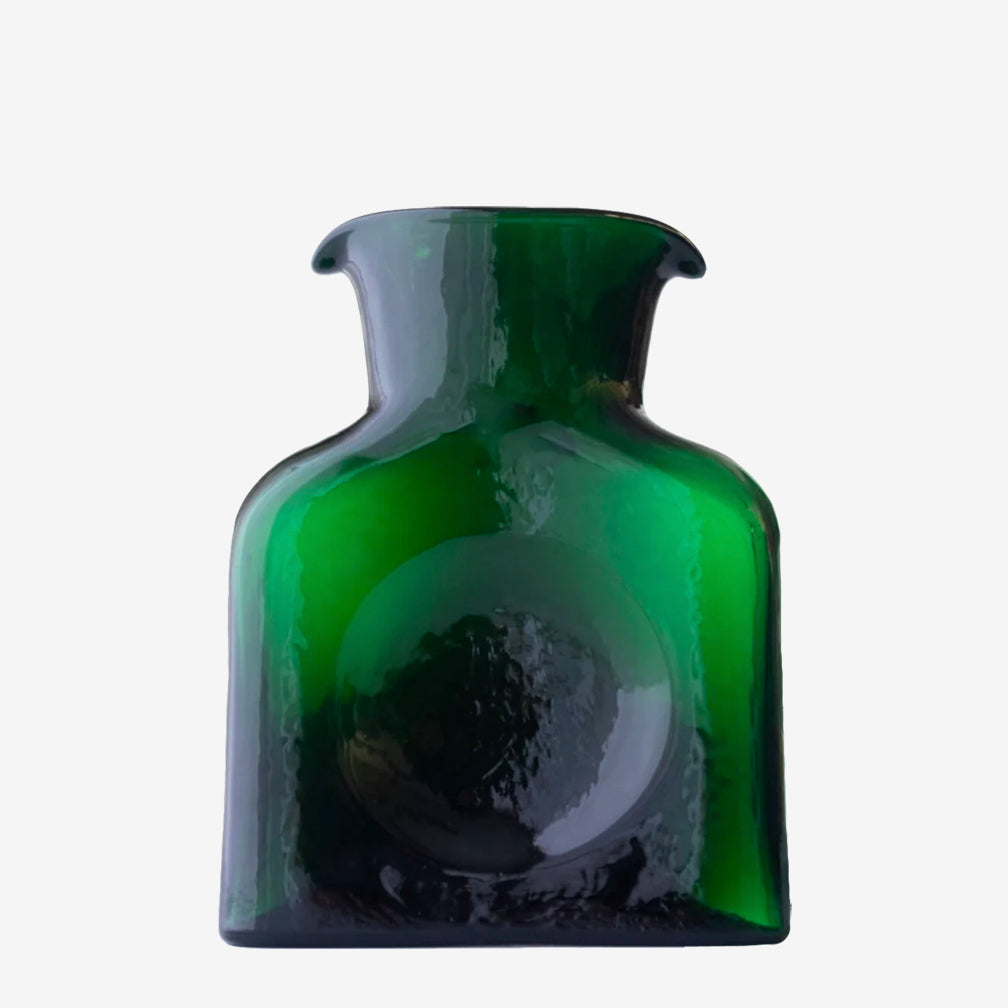 Blenko Glass Company: Mini Classic Water Bottle: Malachite