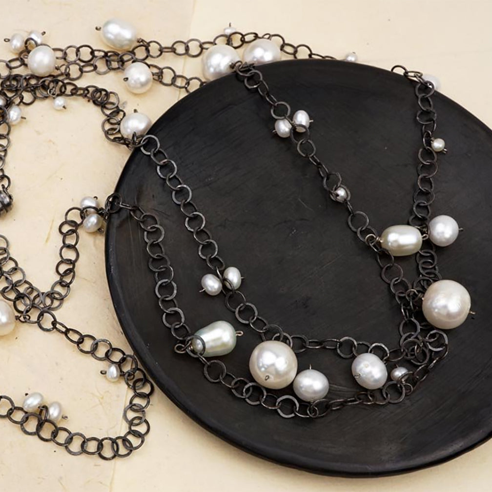 Calliope Jewelry: Necklace: Freshwater Pearls on Chain