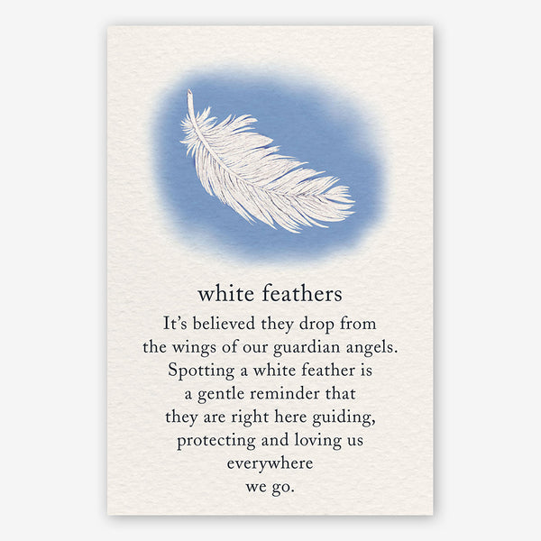 Cardthartic Encouragement Card: White Feathers