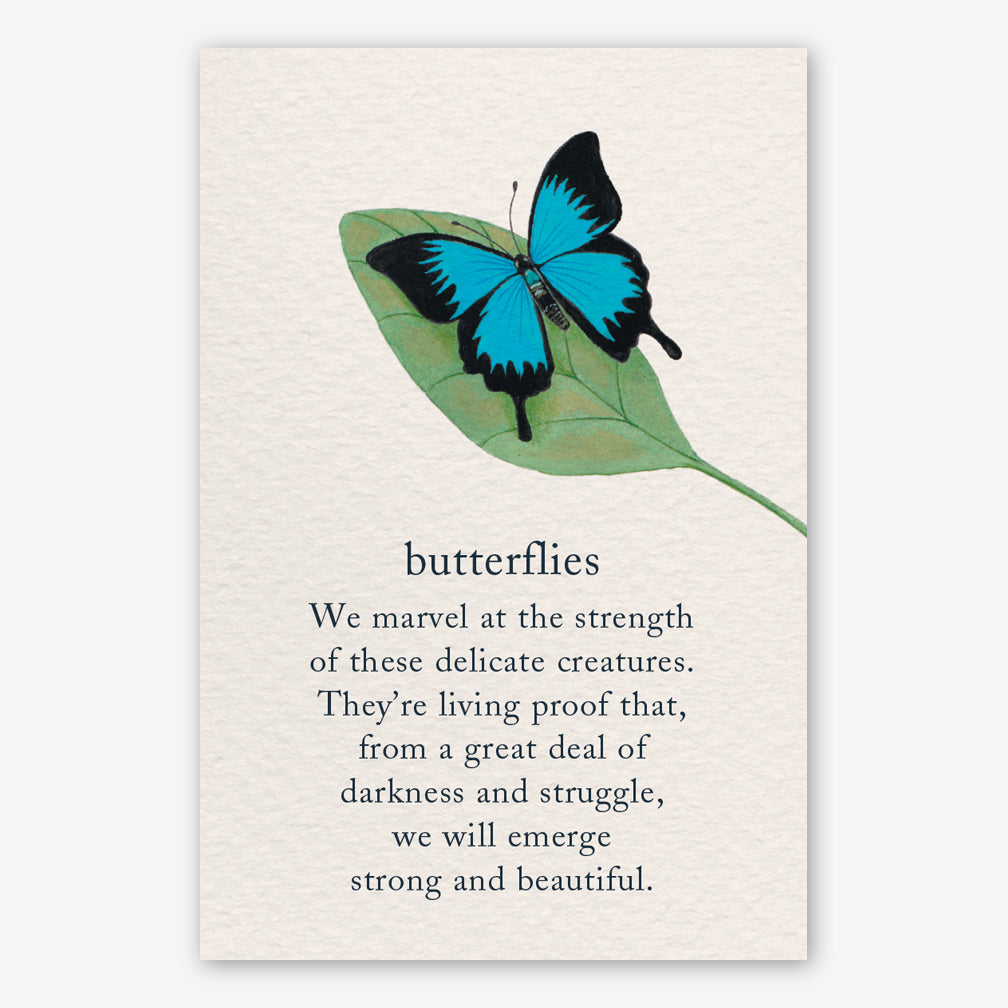 Cardthartic Encouragement Card: Blue Butterfly