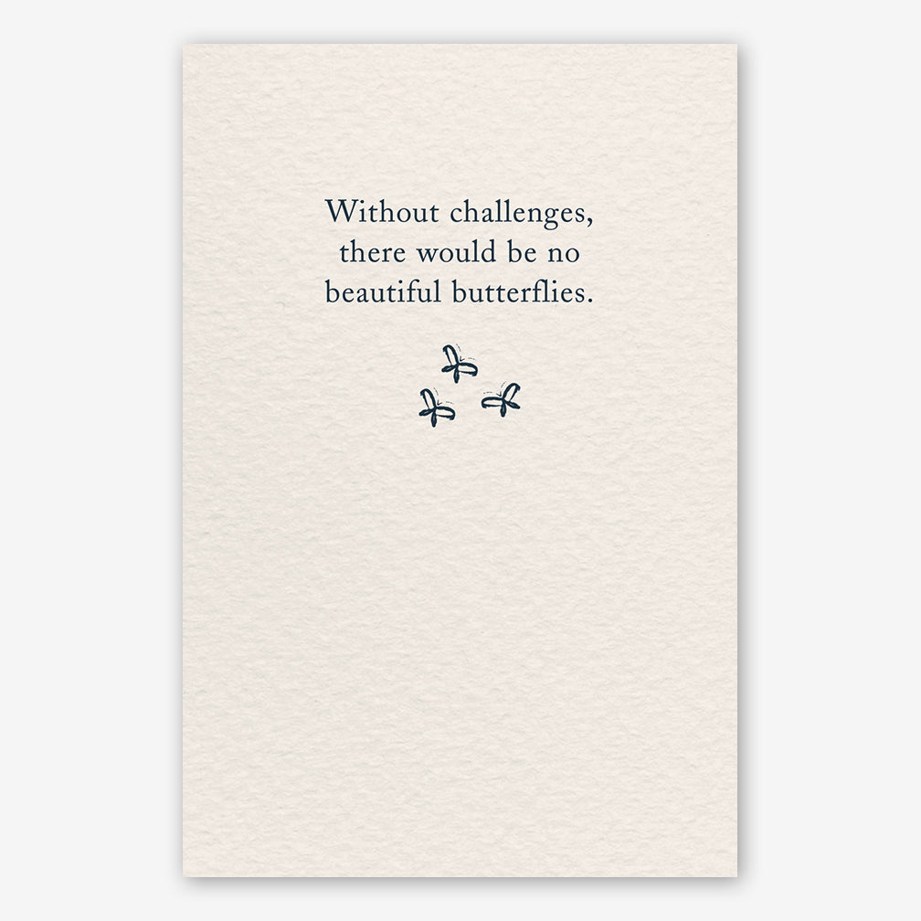 Cardthartic Encouragement Card: Blue Butterfly