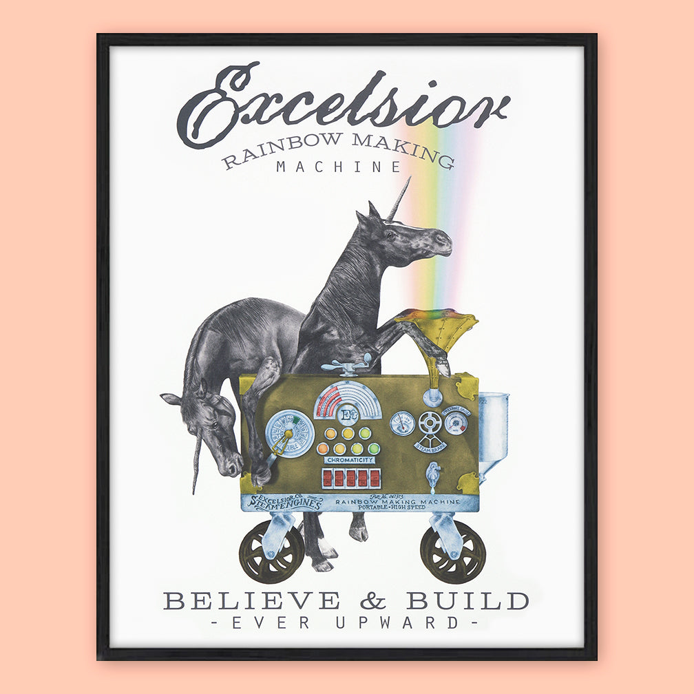 Central & Gus: Art Poster: Ruby Jezebel & Jackpot Flame Unicorn