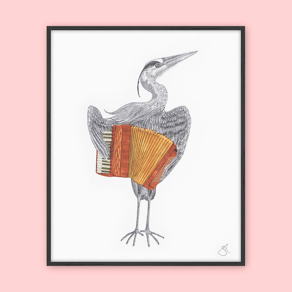 Central & Gus: Art Print: Bruce Balfour Great Blue Heron