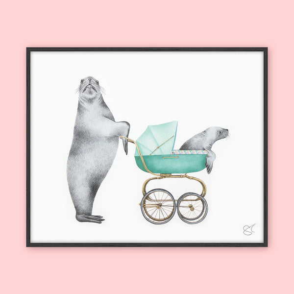 Central & Gus: Art Print: Easton & Mino Scarborough Steller Sea Lion