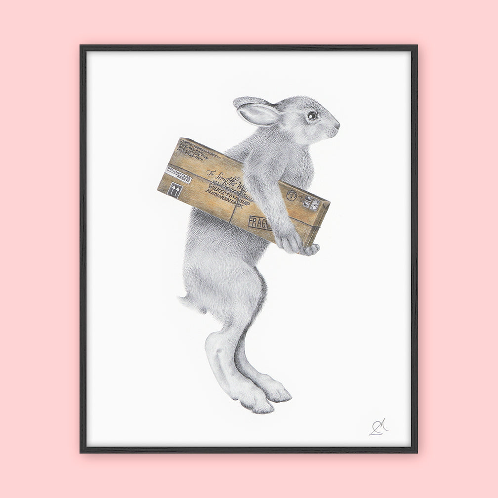 Central & Gus: Art Print: Florence Williamena Snowshoe Hare