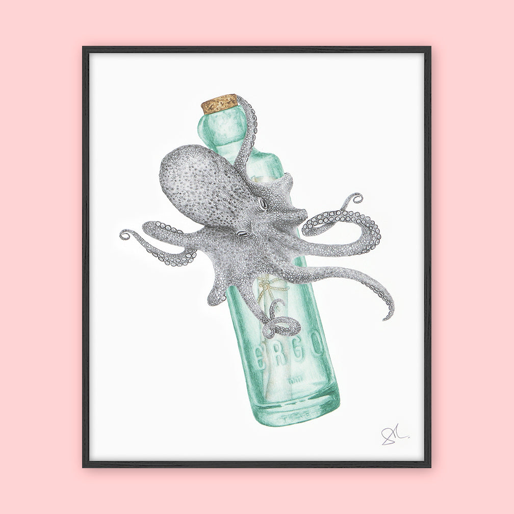 Central & Gus: Art Print: Pip Verdad Common Octopus
