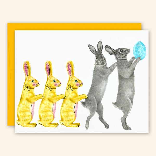 Central & Gus: Greeting Card: Bailey & Sapphin Cottontail Rabbit