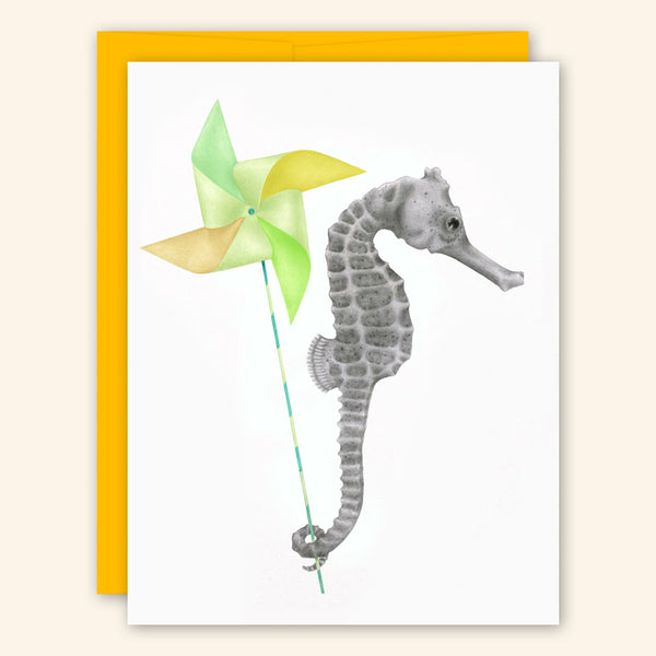 Central & Gus: Greeting Card: Gambol Azimuth Long Snout Seahorse