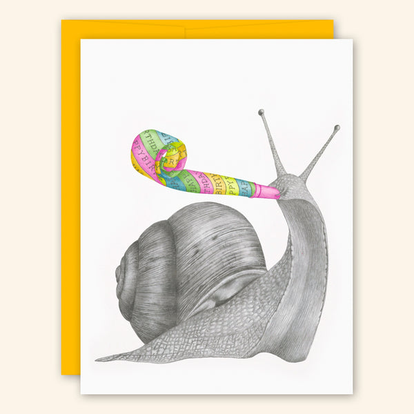 Central & Gus: Greeting Card: Herbie Homestead Brown Garden Snail