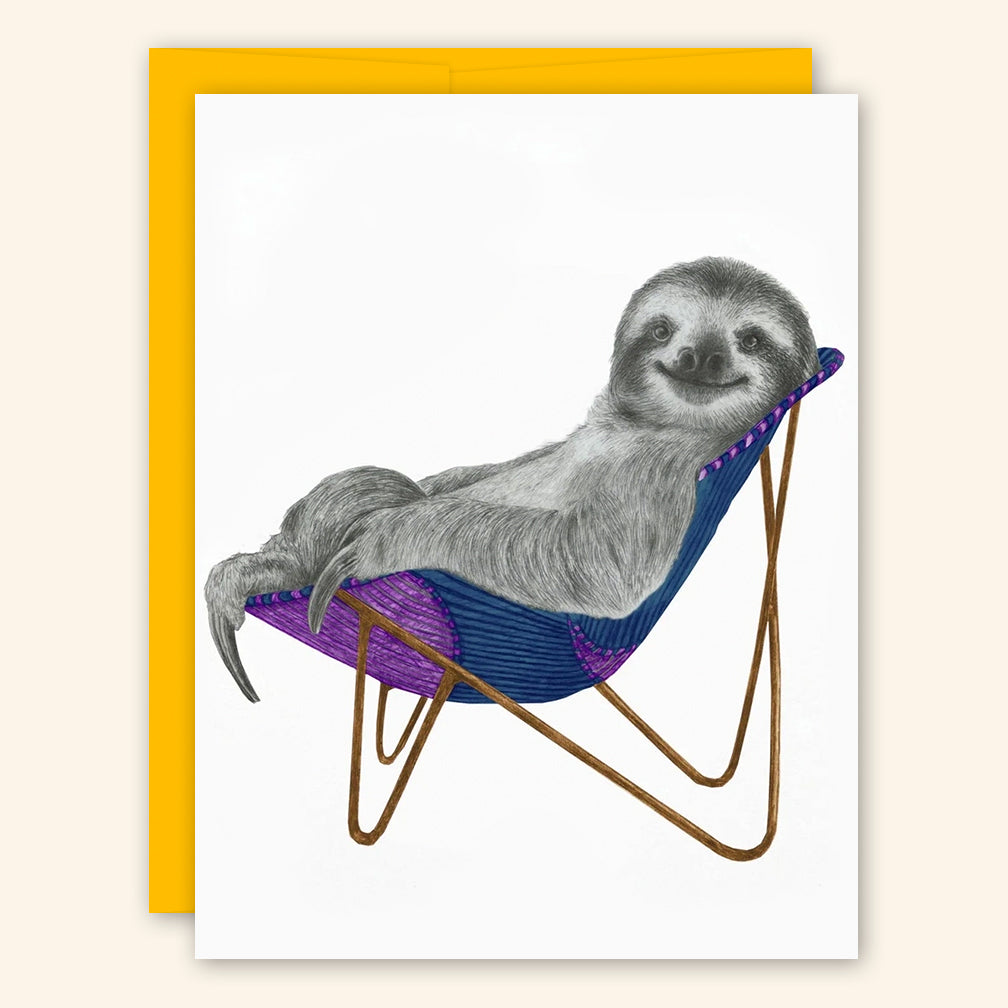 Central & Gus: Greeting Card: Kingston Westhill Three Toed Sloth