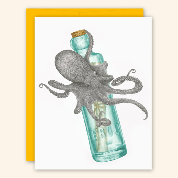 Central & Gus: Greeting Card: Pip Verdad Common Octopus