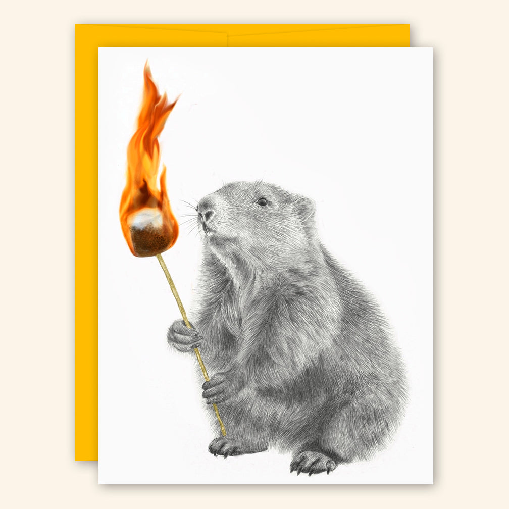 Central & Gus: Greeting Card: Ramona Joy Woodchuck