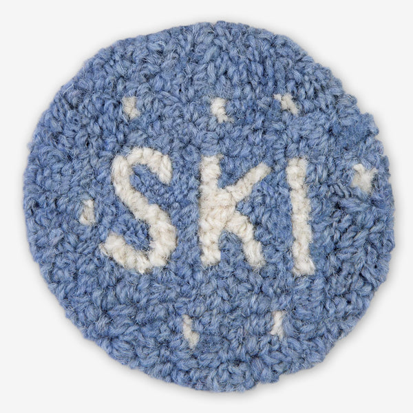 Chandler 4 Corners: Hand-Hooked Wool Coasters: SKI