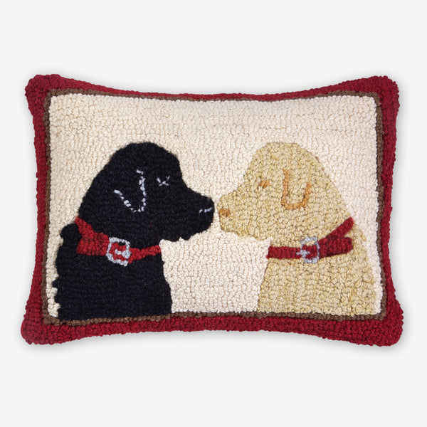 Chandler 4 Corners: Hand-Hooked Wool Pillow: 20x14 Inch Pet Lovers