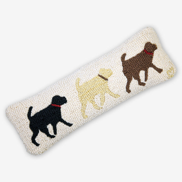 Chandler 4 Corners: Hand-Hooked Wool Pillow: 24x8 Inch Follow My Lead