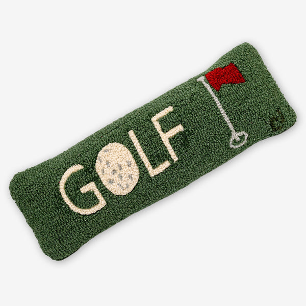 Chandler 4 Corners: Hand-Hooked Wool Pillow: 24x8 Inch Golf