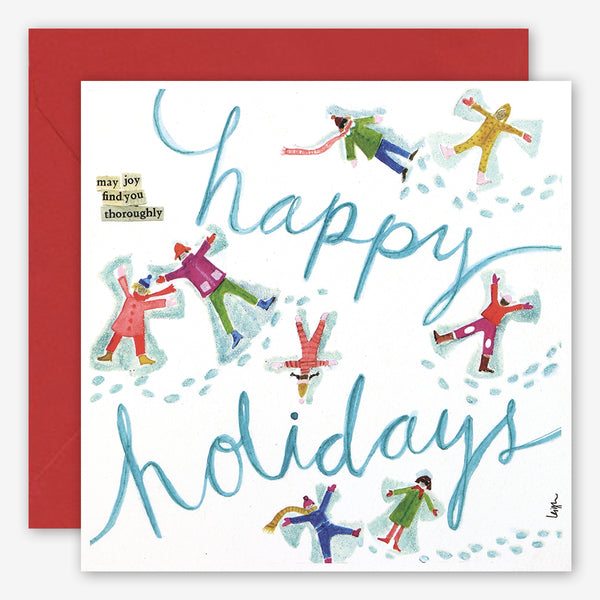 Curly Girl Design: Holiday Card: Snow Angels