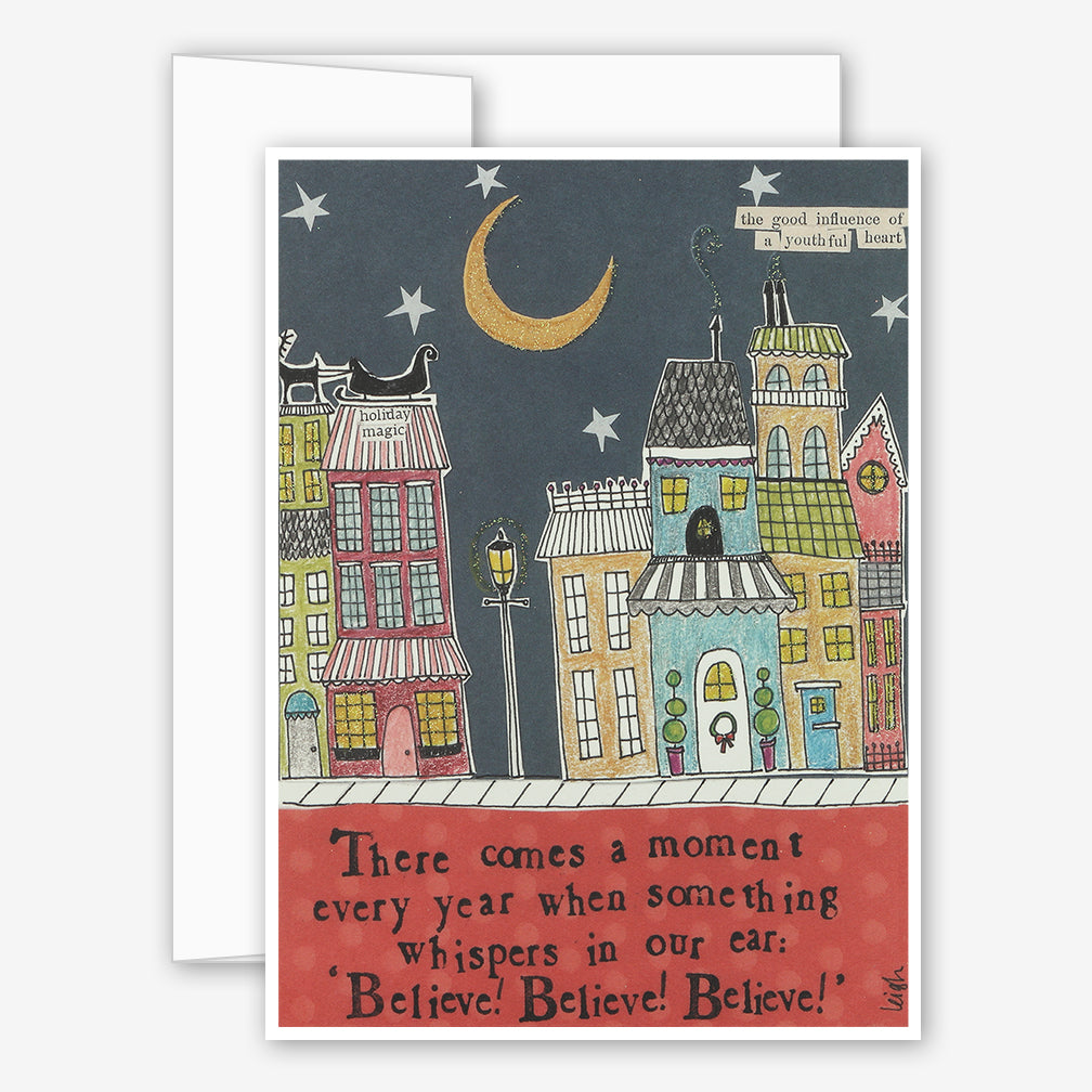 Curly Girl Design: Holiday Card: Believe!
