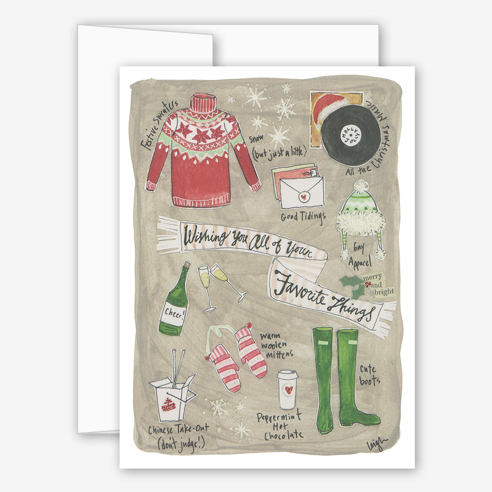 Curly Girl Design: Holiday Card: Favorite Things