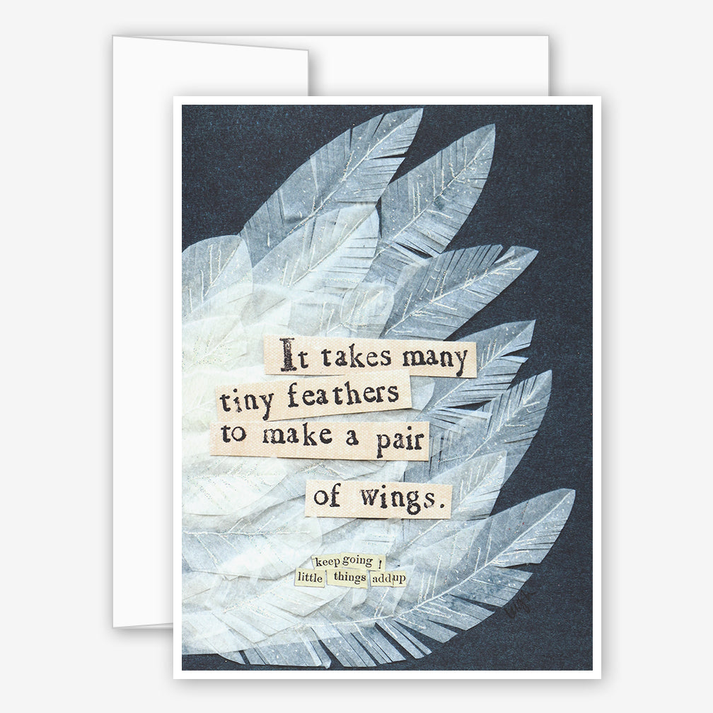 Curly Girl Design: Encouragement Card: Many Feathers