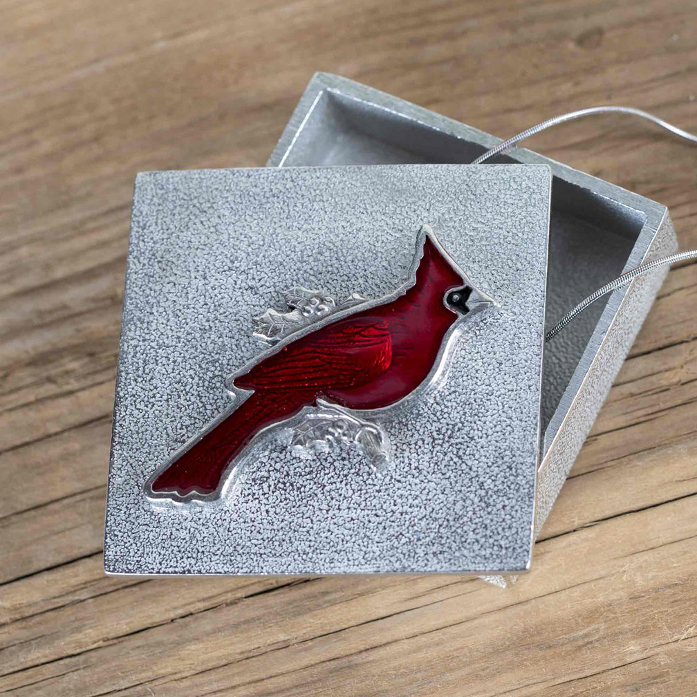 Danforth Pewter: Treasure Box: Cardinal