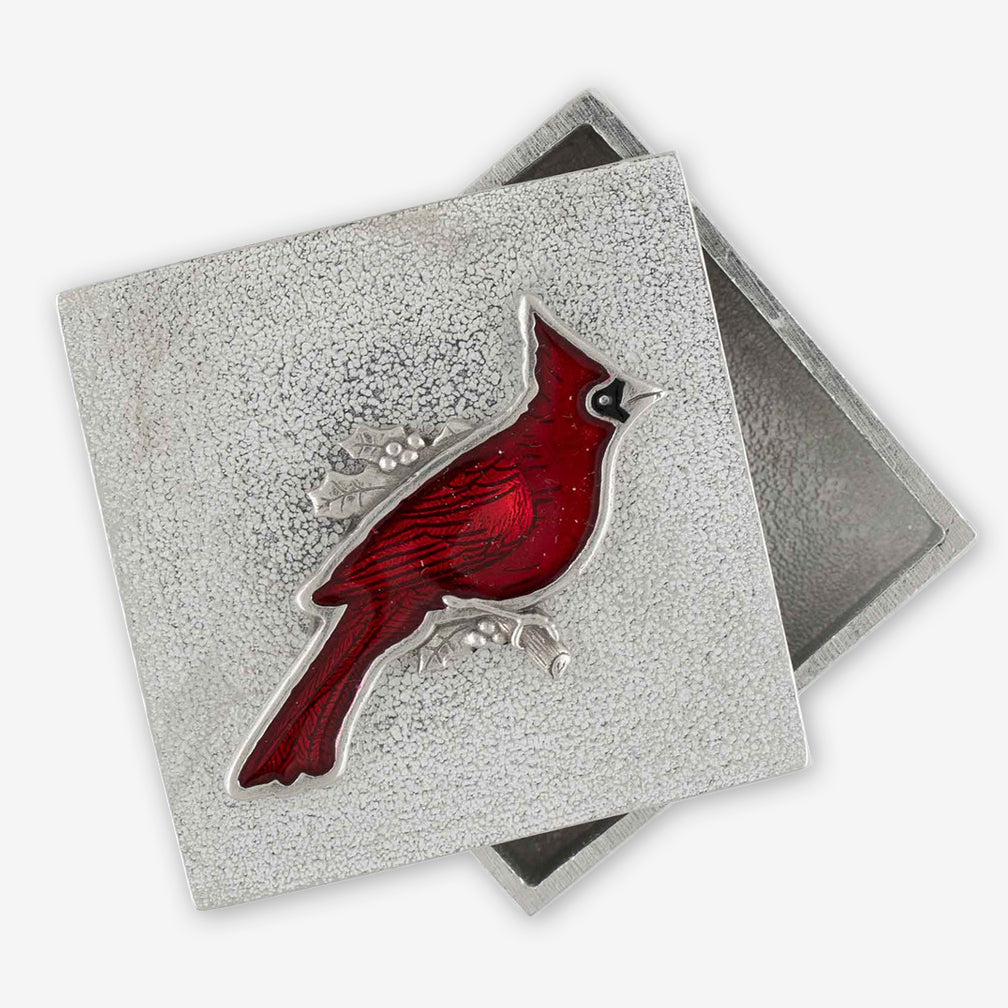 Danforth Pewter: Treasure Box: Cardinal