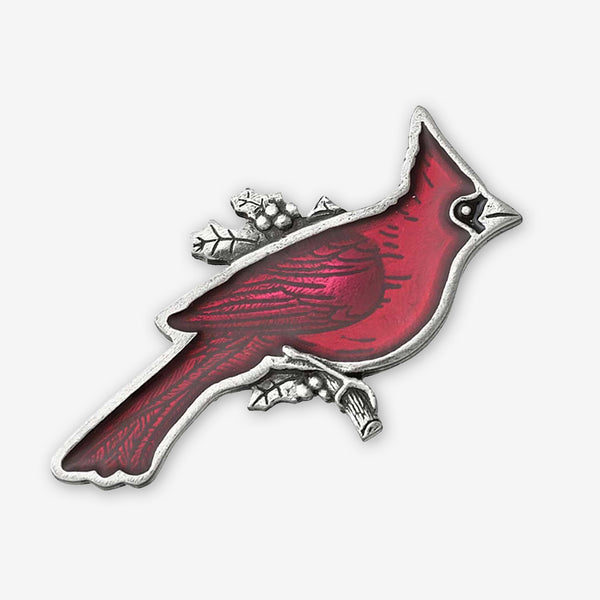 Danforth Pewter: Cardinal Brooch