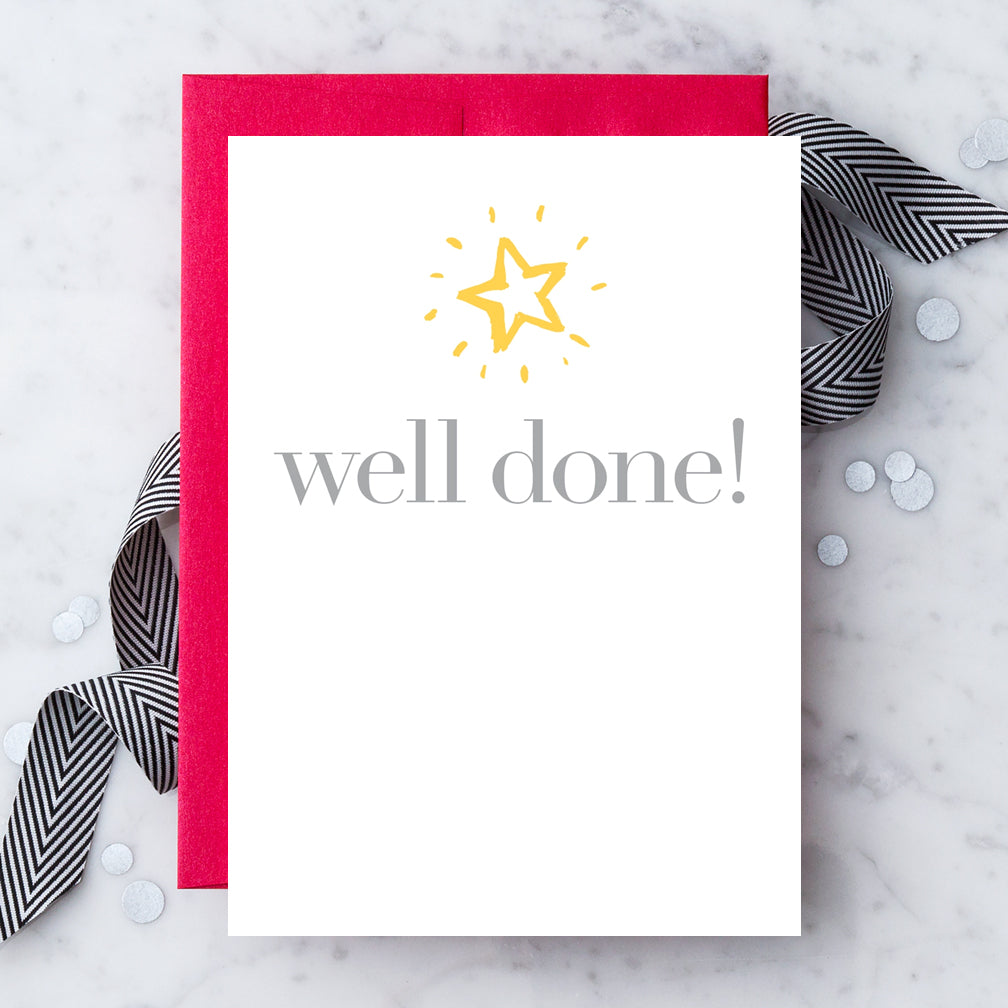 Design With Heart Congratulations Card: Well Done!