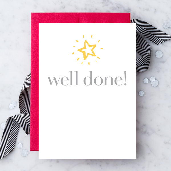 Design With Heart Congratulations Card: Well Done!