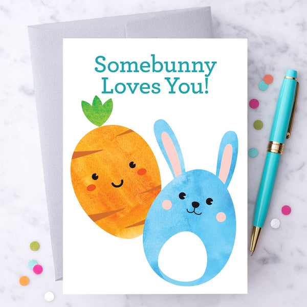 Design With Heart Easter Card: Somebunny Loves You!